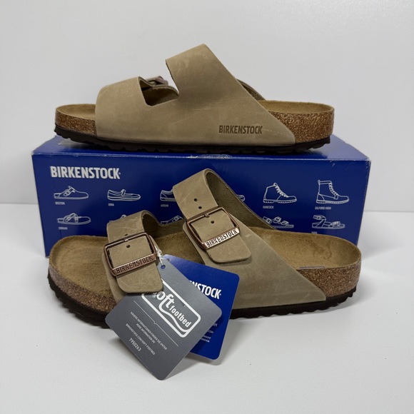 NIB • Birkenstock Arizona Soft Footbed Waxy Leather Size: 40 L9/M7- Normal Width - Picture 1 of 8
